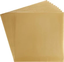 (10) 12" X 12" Sheets - Oracal 651 Gold Adhesive Craft Vinyl for Cricut, Silhoue