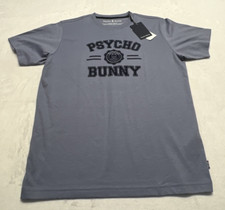 NWT Psycho Bunny Boys XL 18-20 Tee T-Shirt Embroidered Logo Blue Pima Cotton