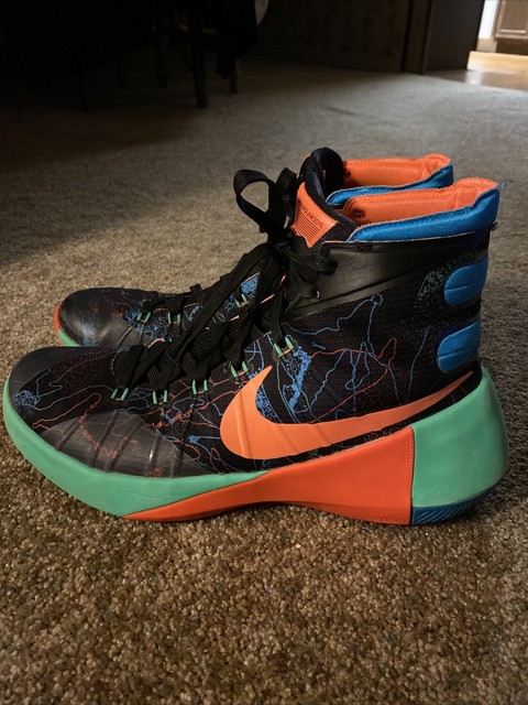 nike hyperdunk black and orange