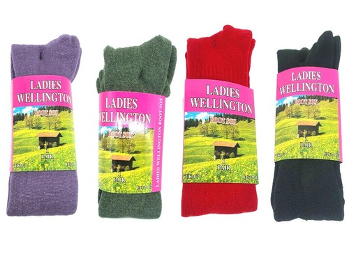 Plain Thermal Ladies Wellington Socks 
