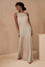 BHLDN Sachin & Babi Beckett Satin BridesmaidMaxi Dress in Oyster, Size 26W