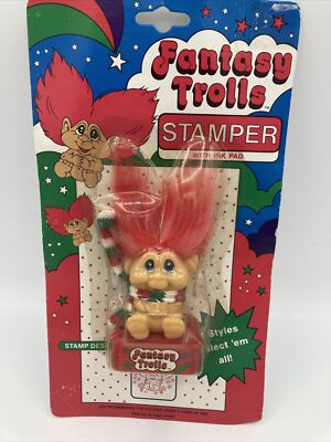 Vintage Fantasy Trolls Stamper With Ink Pad NIP