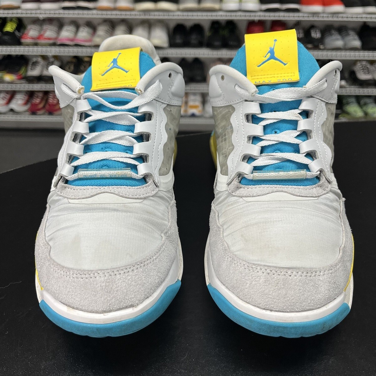 Rare Nike Air Jordan Max 200 Pure Platinum Laser Blue White 