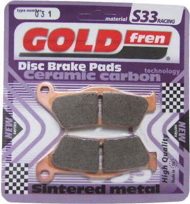 Goldfren S33 Brake Pads Front For Sherco SE 450 i R Nissin R/Caliper 2012-2013