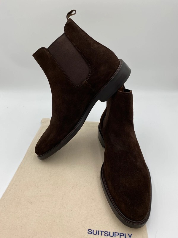 Mens Suitsupply Boots Dark Brown Suede Size EU41 UK7 US8 image 3