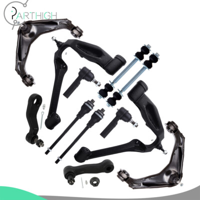 12Pcs Front Control Arm and Ball Joint Sway Bar Idler Arm For 2003-07 Hummer H2