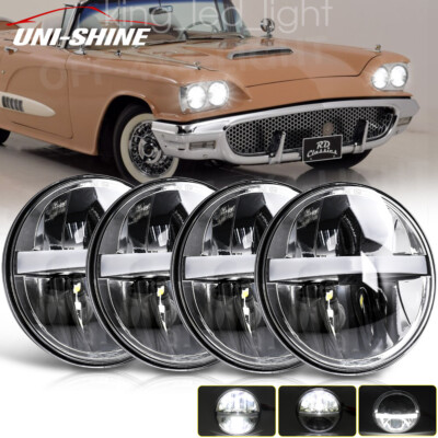 4x Scheinwerfer Ford Thunderbird Galaxie Bj 59-74 LTD Bj 65-78 Umrüstung US - EU