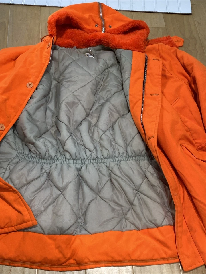 Chaqueta de Caza DE Colección johnson garment Para Hombres XXL Cremallera Bolsa de Juego Años 70 80 Abrigo de Campo Foto 3 de 4