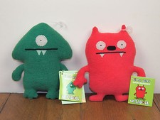Uglydolls Pointy Max AND Dave Darinko 7" Little Uglys Plush Stuffed Dolls NEW 