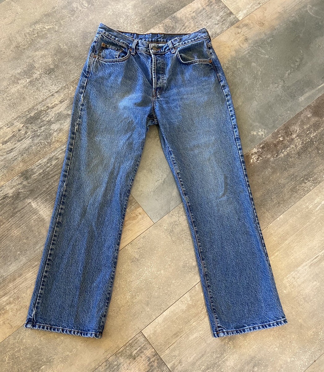 VINTAGE LUCKY BRAND sz 12/31 #40 LOW RISE EASY FIT FLARE BLUE JEANS Y2K