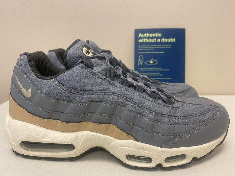 Mens 8 Nike Air Max 95 Premium Cool Grey/Mushroom-Deep Pewter 538416-009