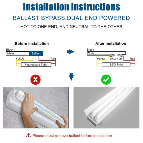 T8 2FT LED Shop Lights Garage Ceiling Utility LED Tube Light Bulb G13 24'' Light - Picture 5 of 10