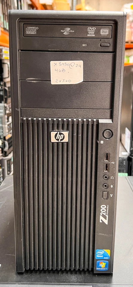 HP Z200 WorkStation Intel Xeon X3430 @2.4GHz 4GB 2x 500GB with nVidia Quadro 600 - Image 2 of 4