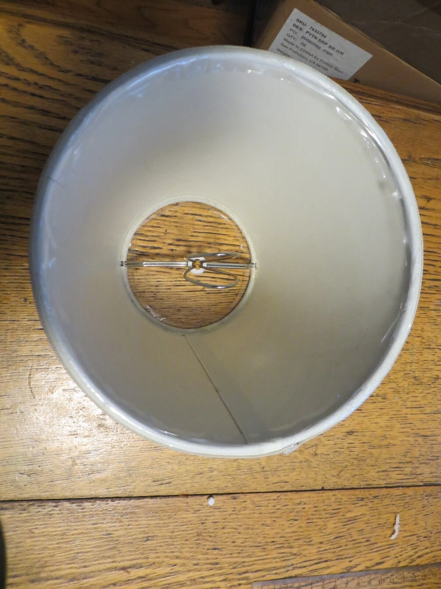 New Pottery Barn Mini Accent Tapered Lamp Shade Beige Clip ON Small bulb 5.25