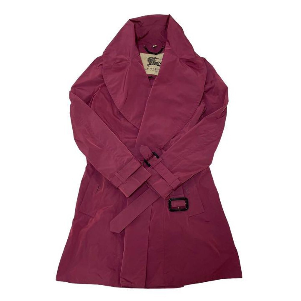 BURBERRY Nylon Trench Coat in Purple authentic from Japan