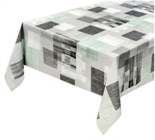 Nappe de Cuisine Anti Tache Plastifié Maison Moderne Toile Cirée Noire Gris