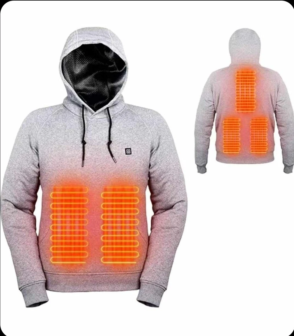 Med Heated Hoodies Unisex Sweatshirt Pullover Hoodie Men Women USB Connector