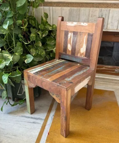 Kids Chair, Home Décor Wood Chair Handmade Vintage Baby Chairs Living Room Chair - Picture 1 of 10