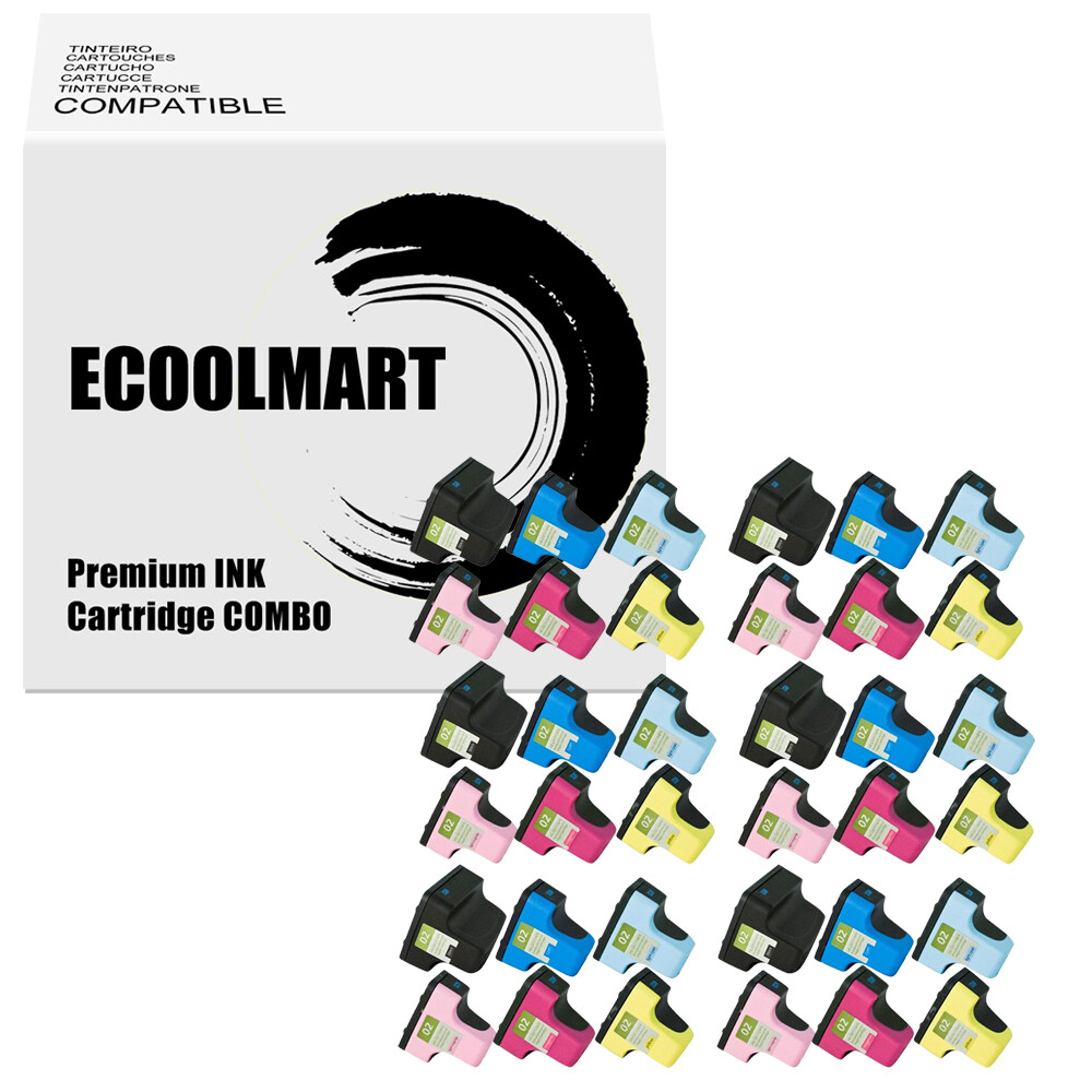 36PK HP 02XL Ink Cartridges Compatible with Photosmart 3310xi 3313 C5140 C5150 C5180 Printers-image