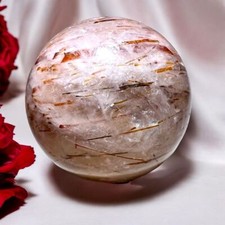 Golden Rutilated Quartz Marble Sphere Golden Rutilated Quartz Marble Sphere - Image 1