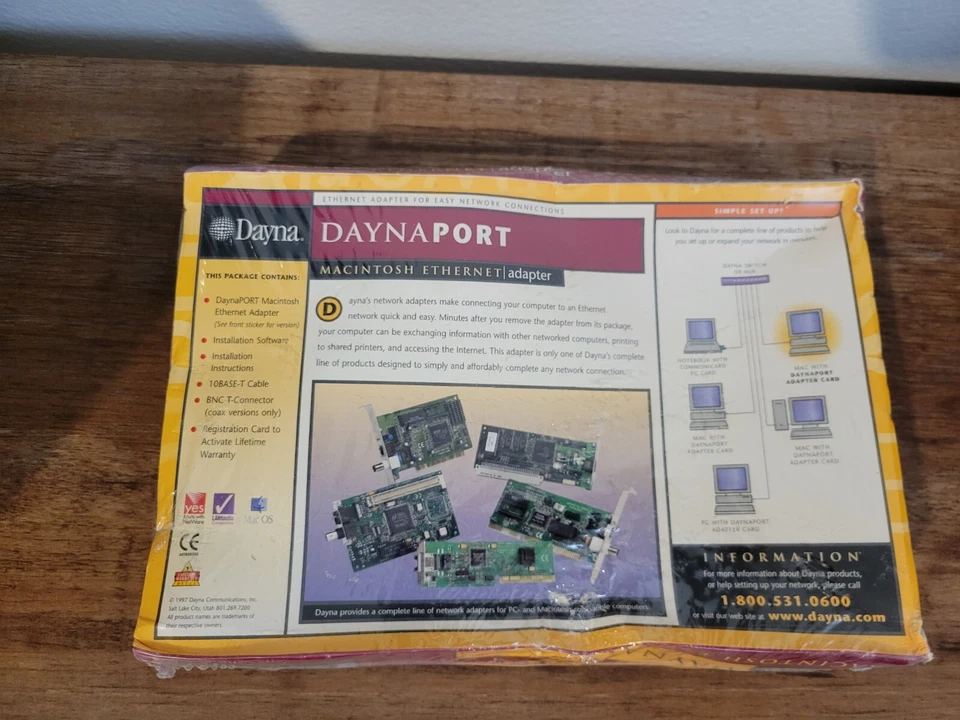 Dayna DaynaPort Macintosh Ethernet Adapter For Easy Network Connections.10BASE-T - Image 2 of 2