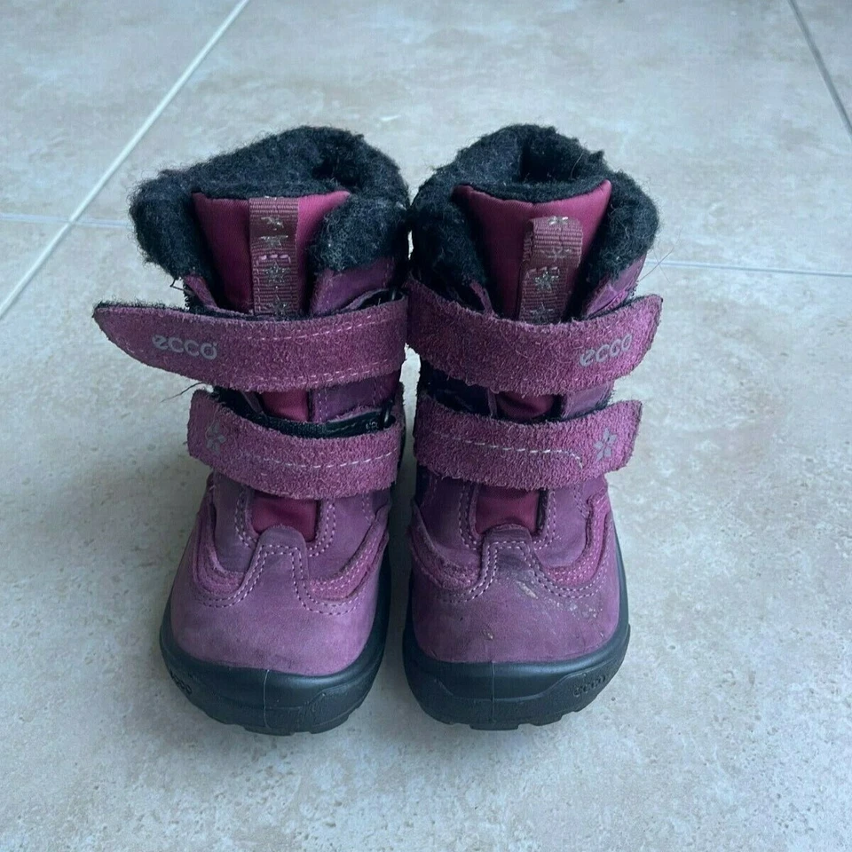 Ecco Girls Winter Toddler Boots GORETEX Pink Suede Leather Size 6 US SHIPS FAST! - Image 3 of 4