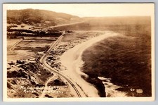 Postcard RPPC Malib Beach Coastline Motion Picture Colony Camp Roberts Postmark