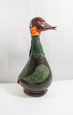 Vintage Italian Made Italy Leather Wrapped Wine Bottle Decanter 11.75" Tall