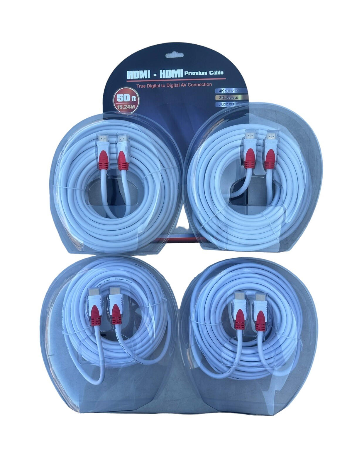 HDMI-HDMI Cable 50ft 4K 3D Capable *LOT OF 4*-image