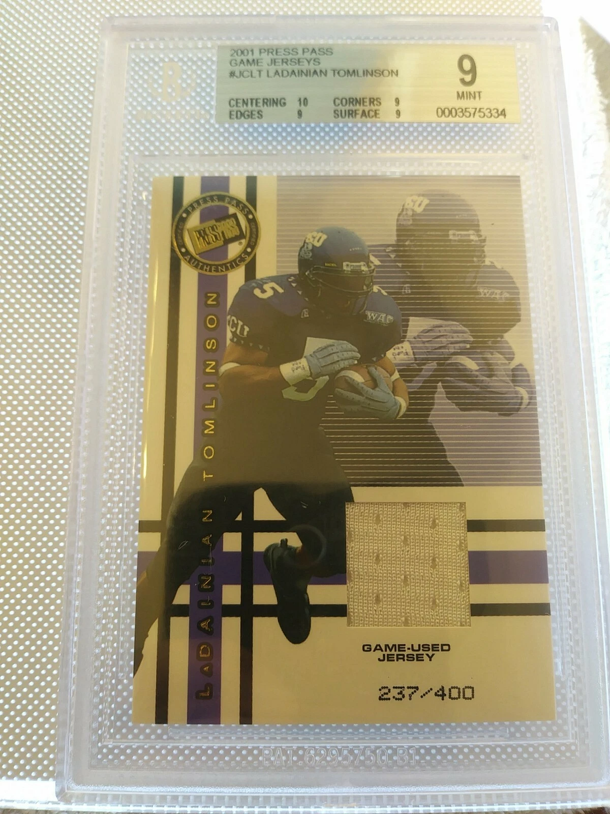 LaDainian Tomlinson Press Pass Game Jerseys #JCLT Base