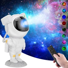 Astronaut Night Light Projector LED Galaxy Lighting Ceiling Star Kids Room Decor