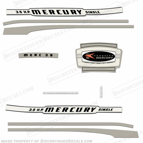 Fits Mercury 1964 3.9HP Outboard Engine Decals - Foto 1 di 1