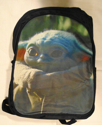 New Star Wars The Child Baby Yodar Yoda Backpack 15'' 2 Big Zipper pockets + Mesh