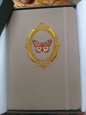 Archer & Olive A5 Dot Grid 192 Page 160gsm Paper  with Linen Embroiderd Cover