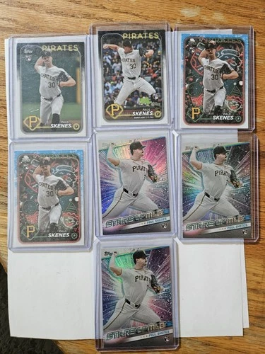 2024 Topps Paul Skenes 7 Card RC Lot. Flagship, Update, Holiday, Stars Of MLB