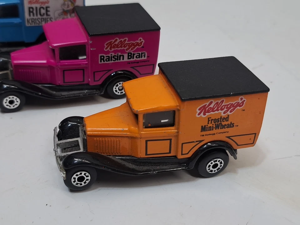 Set of 5 Vintage Matchbox Cars Kelloggs Diecast Trucks Mail In Used - Image 3 of 4