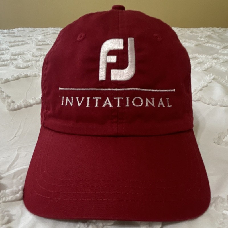 AHEAD Classic AJGA FootJoy FJ Invitational Adjustable Dark Red Golf Hat