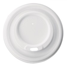 Fiesta Compostable Bagasse Coffee Cup Lids 340ml / 12oz (Pack of 1000) - FS061