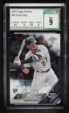 2016 Topps Chrome Trevor Story #45 CSG 9 Mint 3c6