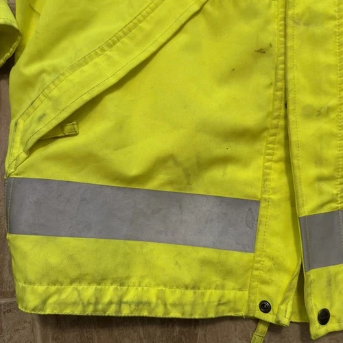 Carhartt Hi-Vis Reflective Safety Work Jacket Yellow/Black Sz M Class 3 Level 2 image 4
