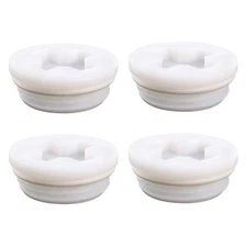 QWORK 2" Bung Cap, 4 PCS Poly Buttress Drum for 55 Course Thread, 4 pcs 