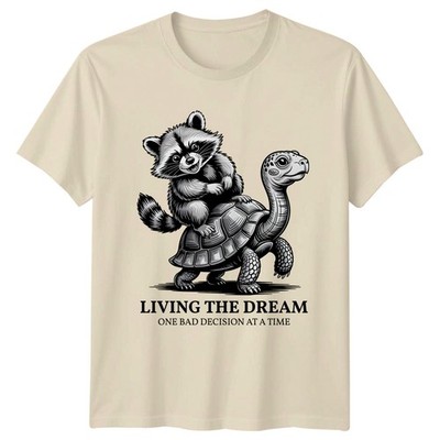 Living The Dream One Bad T-Shirt Tier Geschenk für Sie und Ihn