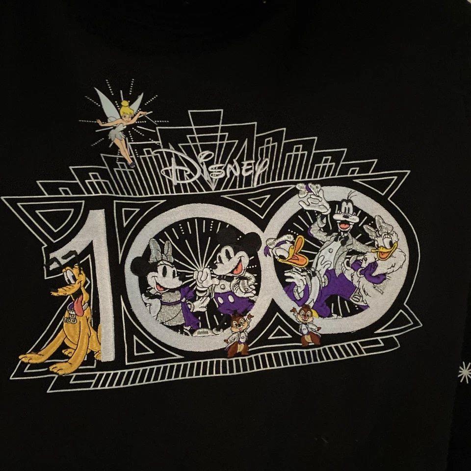 Sudadera con capucha negra con cremallera 100 aniversario Mickey Friends de los parques de Disney XL Foto 2 de 2