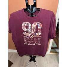 Vintage Washington Redskins T Shirt 90 Years Signatures 1932 2022 2XL