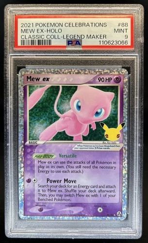 2021 Pokemon SWSH Celebrations Mew ex Classic Collection #88/92 PSA 9