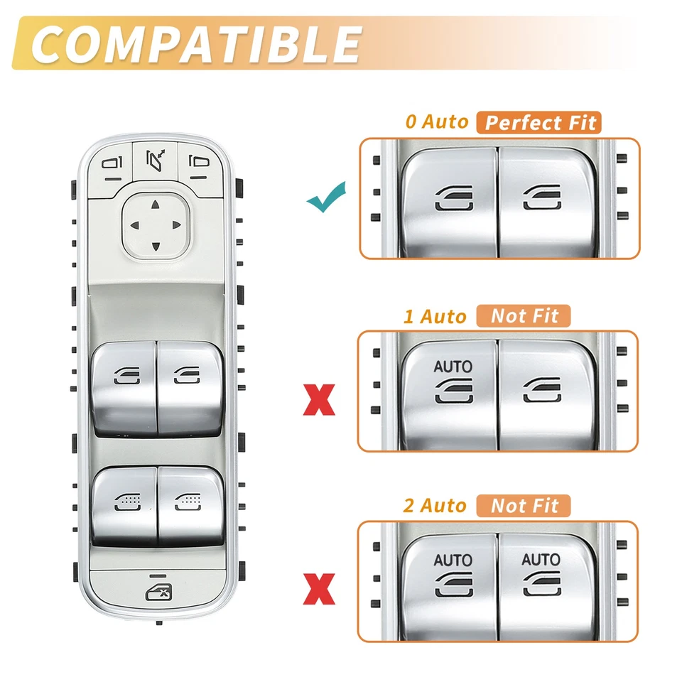 3 Pin Front Driver Side Power Window Switch for Mercedes-Benz GLE GLS 1679057501 Foto 4 de 4