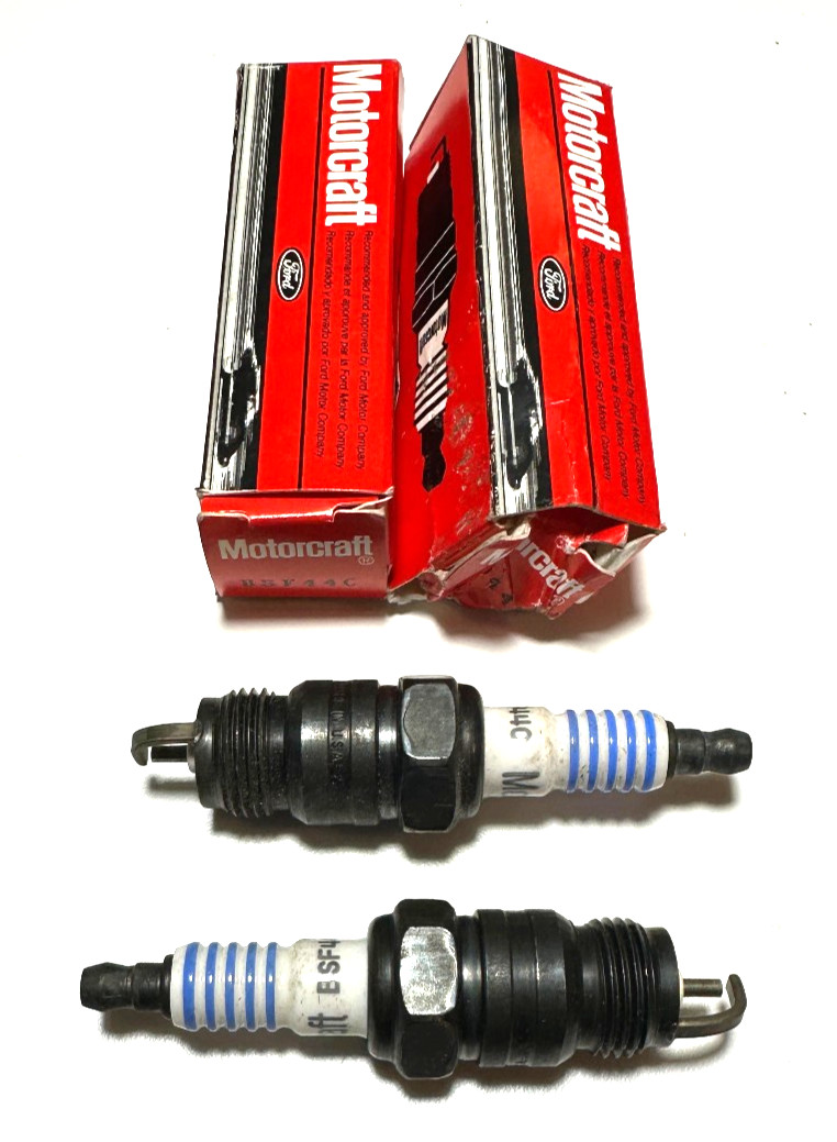 Set of 2 NOS Ford Motorcraft Spark Plugs for 4.9L L6 BSF-44-C Made in USA