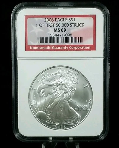 2006 EAGLE S$1 NGC MS 69 1 Of First 50,000 Struck #7037