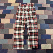 Vintage 70s High Waisted Tweed Shop Red Plaid Christmas Disco Pants