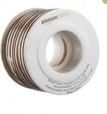 Amazon Basics 16-Gauge Speaker Wire Cable, 50 feet, Transparent